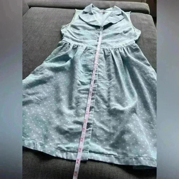 Vintage UO Lucca Couture Retro Blue Polka Dot Cottagecore Midi Dress Small - Picture 11 of 14